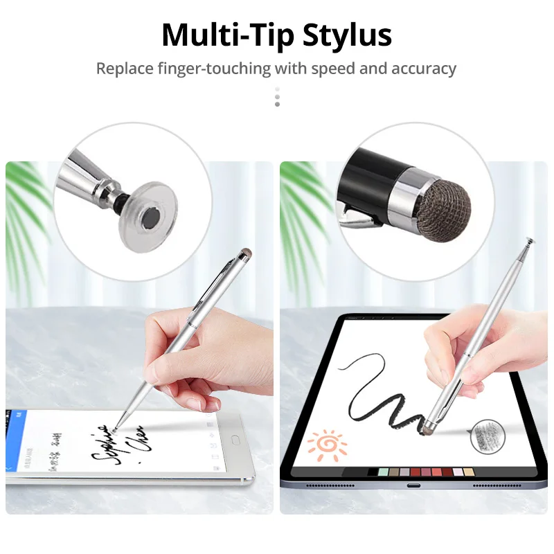 GUUGEI Universal 2 In 1 Stylus Pen For Smart phone Tablet Thick Thin Drawing Capacitive Pencil Android Mobile Screen Touch Pen