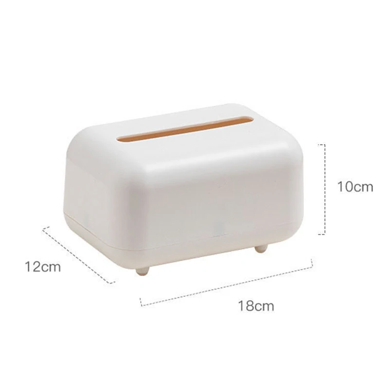 Household simple tissue box Plastic Living room dining room desktop dustproof wet paper towel storage box With cover and spring