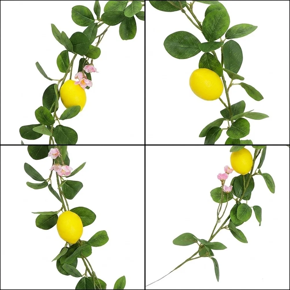 Decorative Lemon Vine for Air Conditioning Pipe Wrapping Indoor Door Frame Accent Window and Wall Hanging Application