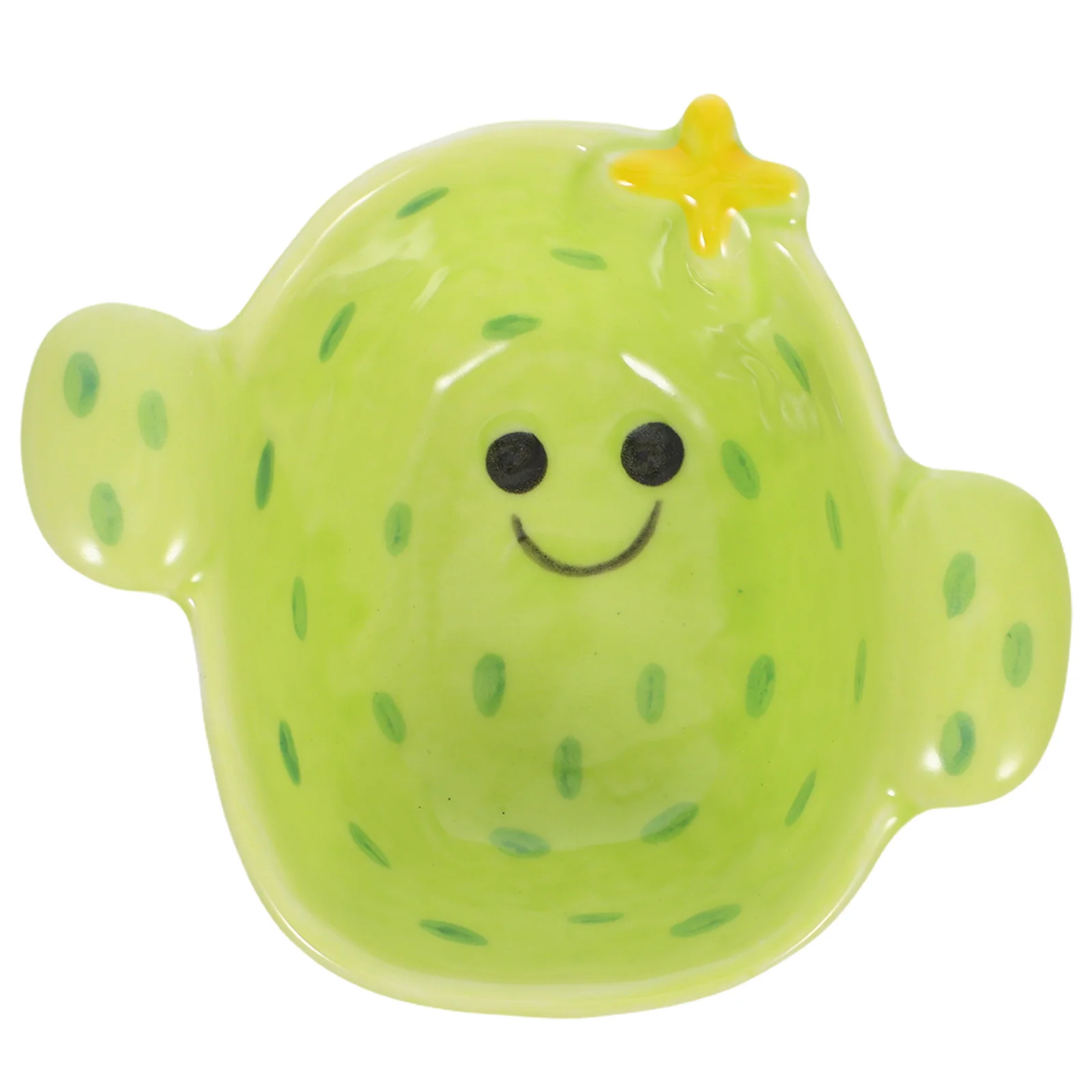 

Cactus Modeling Ceramic Dipping Sauce Plate Cute Cartoon Design for Pot Condiments Small Serving Bowl Dip Plates