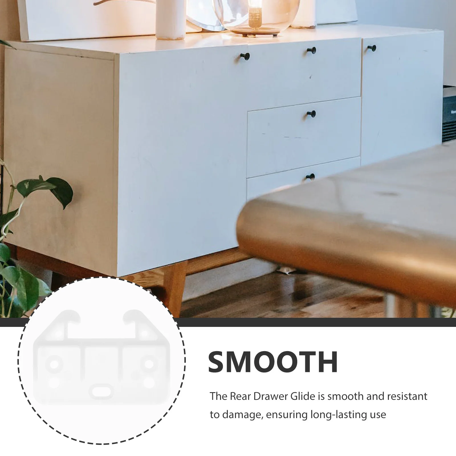 

20 set Drawer Guide Pp Material Smooth Rear Glide For Furniture Wardrobe Cupboard Dresser Replacement Parts Track Guides