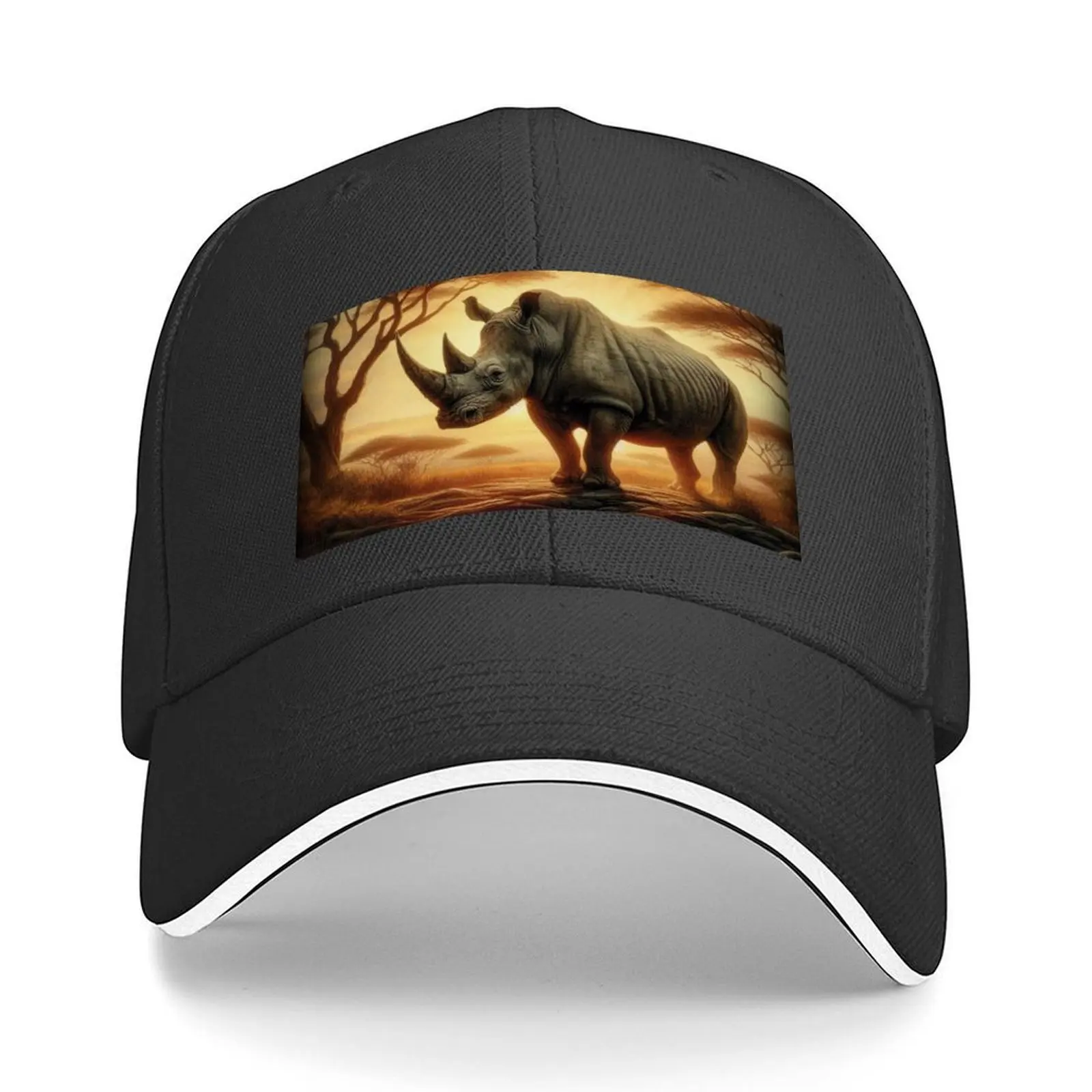 AFRICAN SUNSET RHINO Бейсбольная кепка для гольфа Мужская брендовая мужская кепка Пляжная черная женская мужская кепка