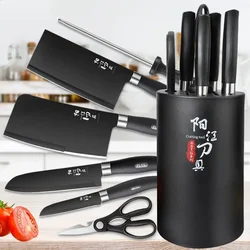 High quality Black Steel Knife set Home multi-functional sharp Bone cutting knife, chef's slicing knife, kitchen accessories