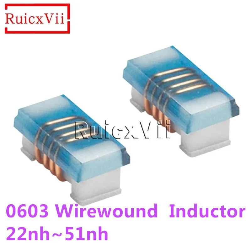 

500pcs Wirewound SMD Inductor 0603 22nH 24nH 27nH 30nH 33nH 36nH 39nH 43nH 47nH 51nH LQW18AN Series high frequency Inductance