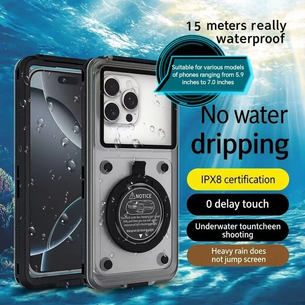 

IPX8 Professional Waterproof Universal 5.9 Inch-7 Inch Phone Case Underwater Photography For Apple Samsung Huawei Xiaomi