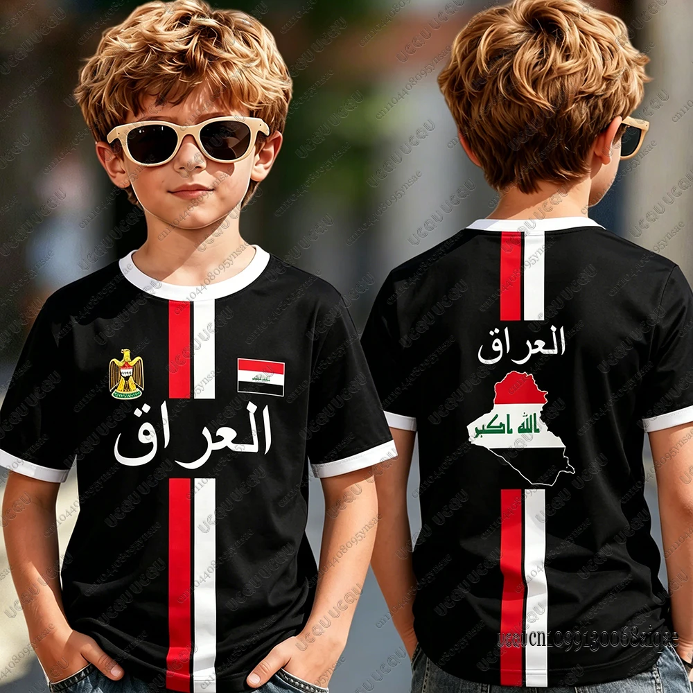 2026 Iraq Style Football Jersey For Adult/Kids Summer Lightweight Quick Dry Breathable Sports Tees Green White Soccer Jerseys