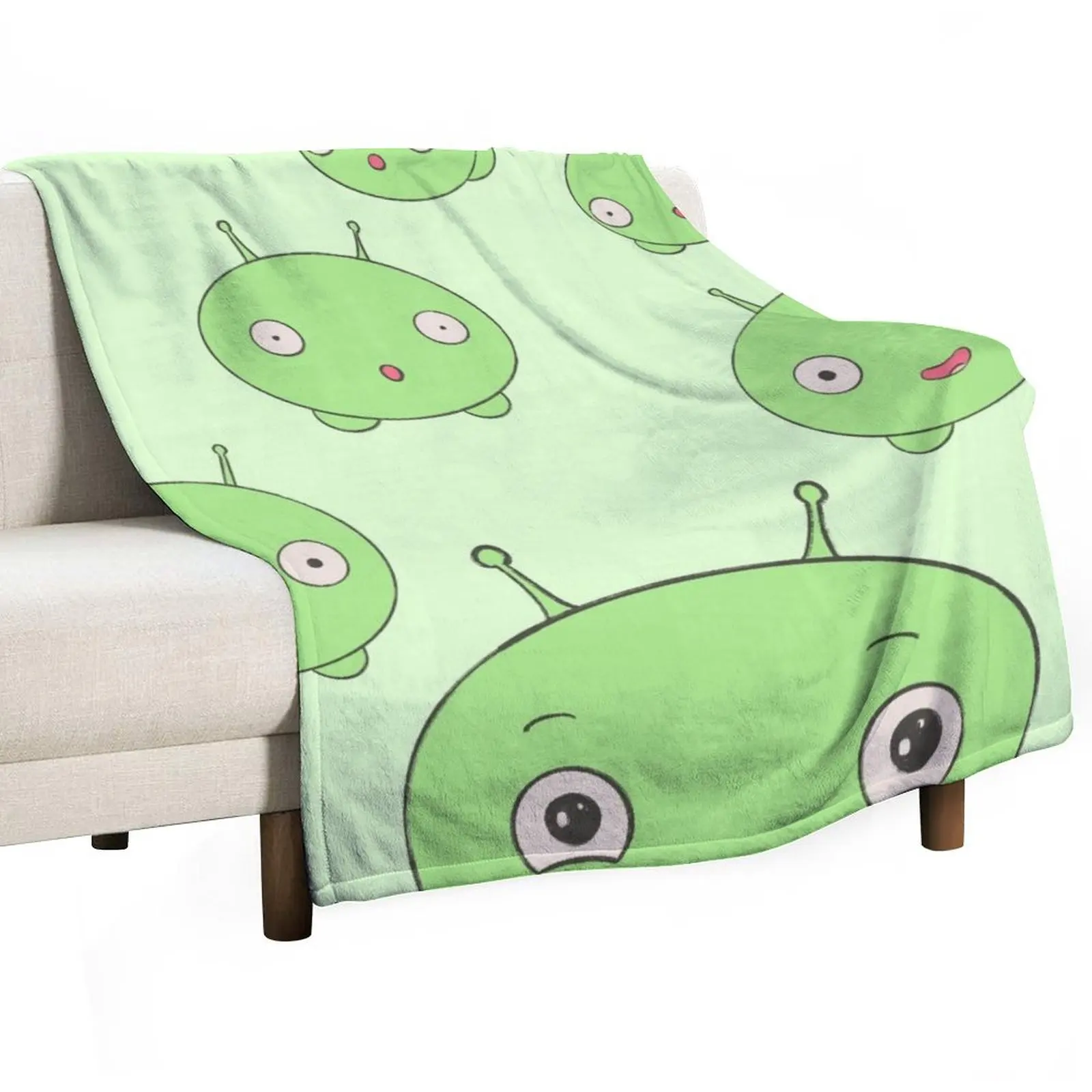 Final Space Mooncake Throw Blanket Cute Plaid Decoratives Blankets