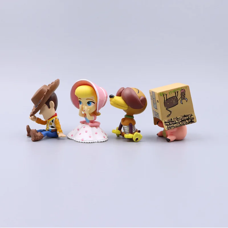 

4pcs Cartoon Toy Story Hide and Seek Series Hamm Buzz Lightyear Woody Action Figures Desktop Ornament PVC Model Doll Toy Gift
