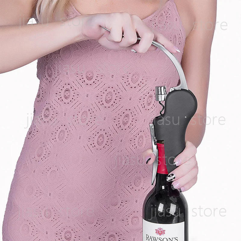 Zinc Alloy Goose Style Wine Corkscrew, Fast Manual Bottle Opener for Household & Bar Wine Opening