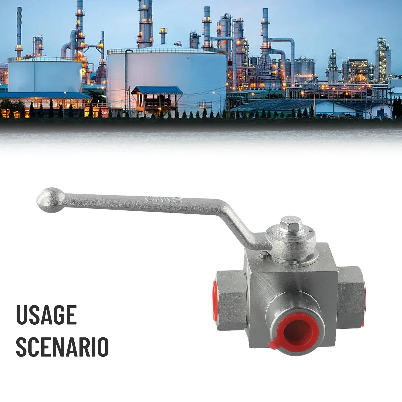 Hydraulic Three-way High Pressure Ball Valve Manual Hard Seal 500 Bar Carbon Steel Easy To Use Practical Convenient