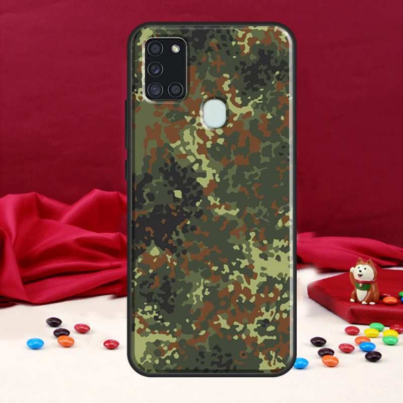 Flecktarn Camouflage Camo For Samsung Galaxy A34 A54 A14 A71 A51 A31 A11 A12 A22 A32 A52 A72 A50 A13 A53 Case