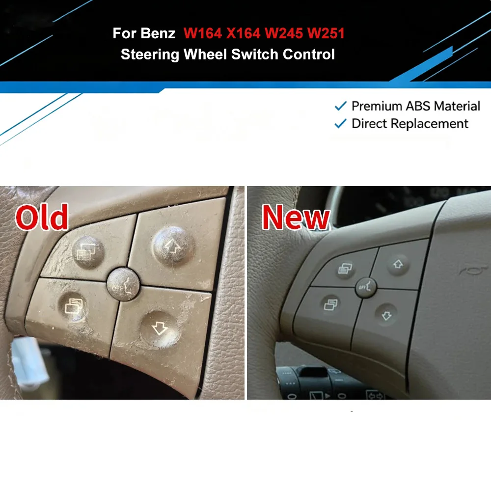 8/10 Key Multi-function Steering Wheel Switch Button Control Kit For Mercedes Benz W164 W245 W251 MLGL 300 350 400 450 2006-2009