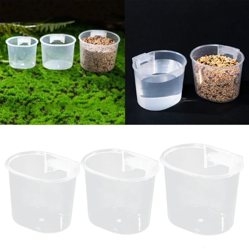 5/3/1pcs Bird Water Cup Hanging Feeding Bowl for Chicken Quails Pigeons Small Parrots Plastic Water Food Feeder for Cage