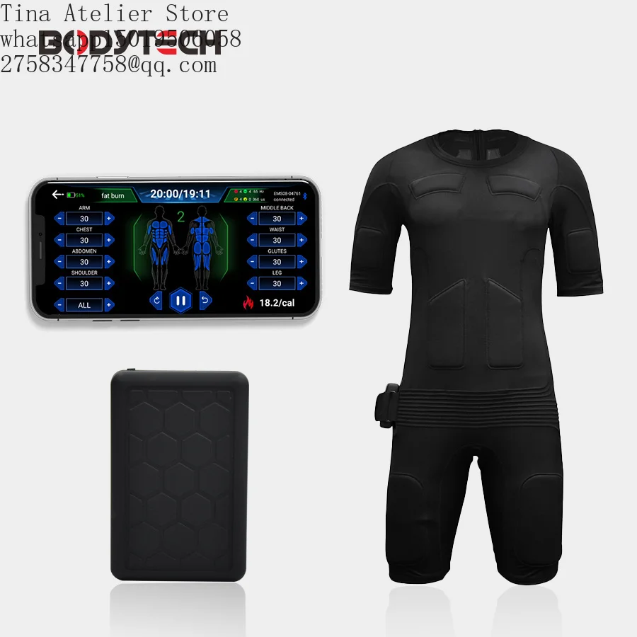 Waterproof Ems Dry Suit, 8-Electrode System for Muscle Recovery & Strength Training