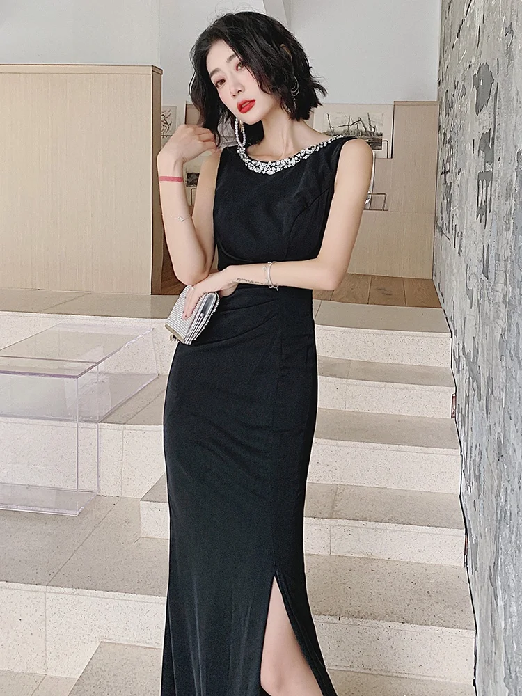 

Ele Bla Evening Gown Women's New 2026 Princely Sle High-End Year Conference Host Fi Tail Skirt High-End Feeling