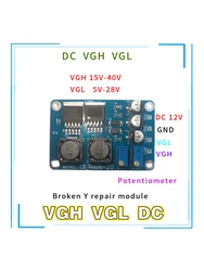 Módulo de reparación vgh vgl DC, panel LCD roto Y color, línea horizontal anormal