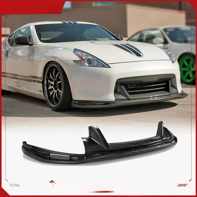 SAAR Compatible with Nissan Demon Z34 Early 370Z Carbon Fiber Modification Parts TS Style Lip Small Bag Front Splitter Chi