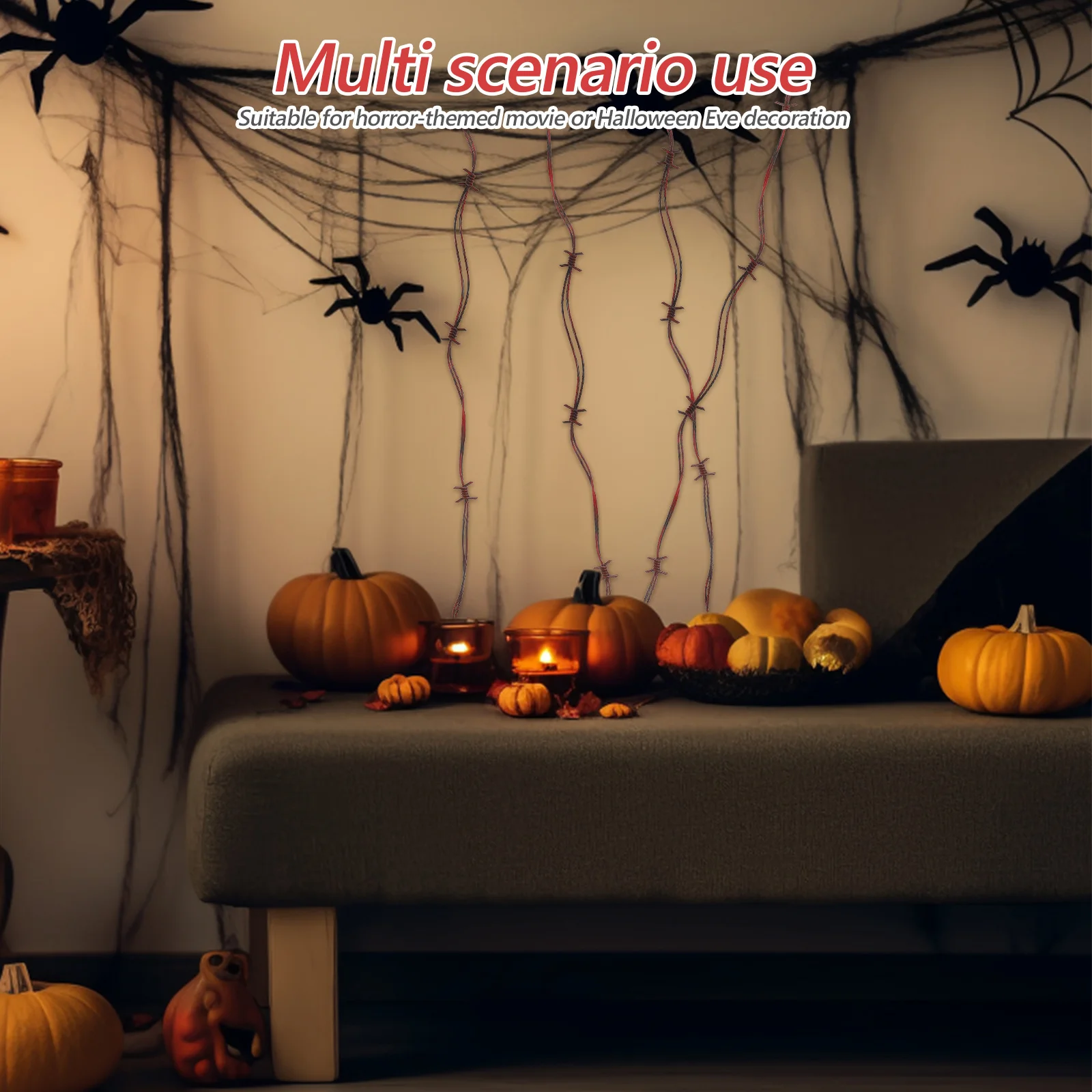 

8,2 фута ужасов вечерние декор комнаты Хэллоуин украшения Хэллоуин вечерние украшения страшная внутренняя пластиковая цепочка