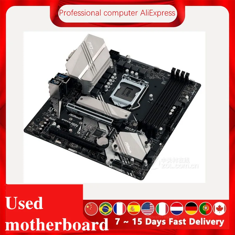 For ASROCK B365M Pro4 Original Used Desktop Intel B365 B365M DDR4 Motherboard LGA 1151  i7/i5/i3 USB3.0 SATA3