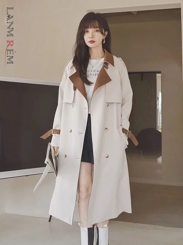 lanmrem-trench-coat-estilo-coreano-feminino-casual-solto-cor-de-contraste-lapela-trespassado-duplo-corta-vento-de-cinto-primavera-2l1105-2023
