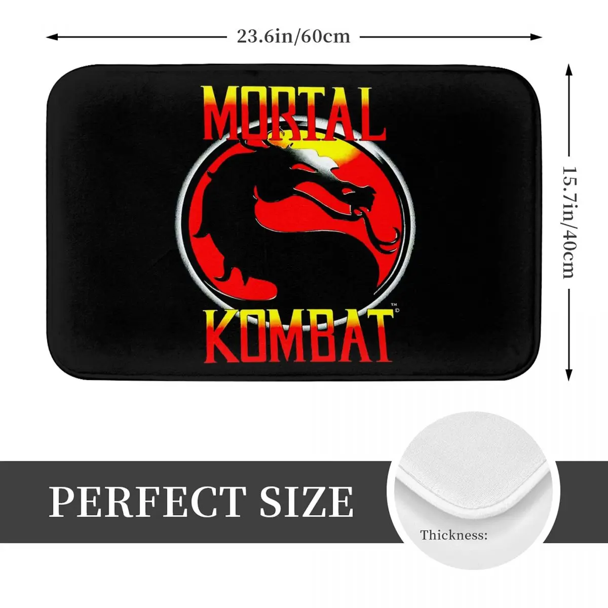 Cartoon Mortal Kombat Doormat Kitchen Entrance Home Floor Mat Anti-slip Carpet Rug for Balcony Footpad Mats