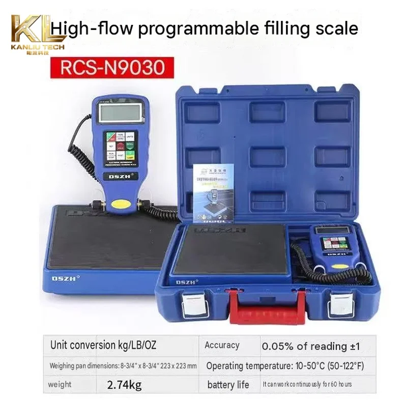 RCS‑N9030 Automatic Programmable Refrigerant Charging Scale Digital Freon Weighing Meter for HVAC Air Conditioning Refrigerant