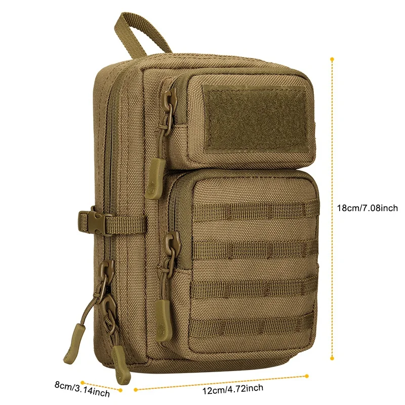 1000D Nylon Tactical Shoulder Bag Multifunction Molle Waist Bag Outdoor Sports Climbing Hiking Camping Travel Rucksack