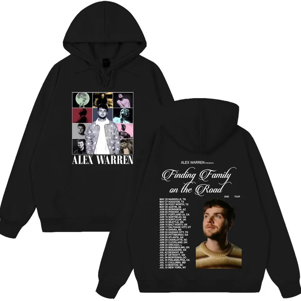 

Alex Warren Finding Family on The Road 2026 Tour Hoodie Men Women Fashion Long-sleeved Sweatshirt Loose Casual Loose Pullover