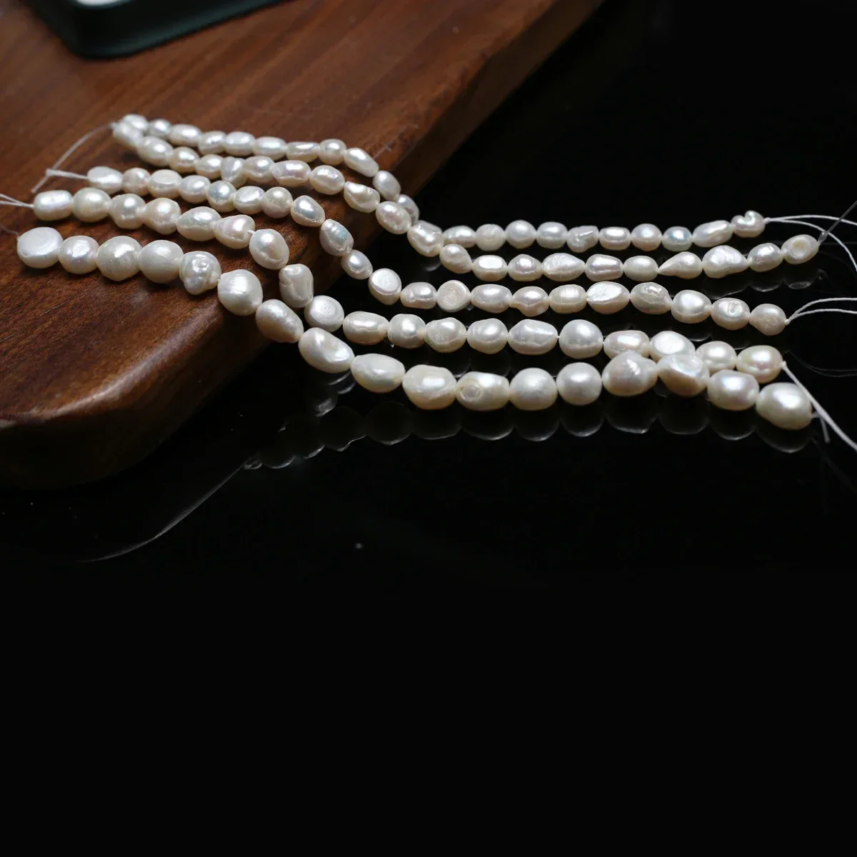 AA 18cm Sparkling Clean Natural Freshwater Irregular Pearl Loose Bead Women Gift Jewelry Make DIY Necklace Bracelet  Accessories