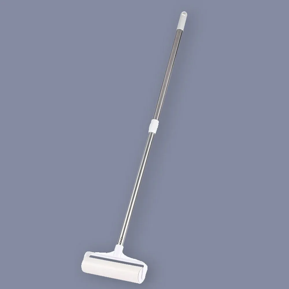 Tearable Long Handle Lint Roller Brush Telescopic 19/24cm Pet Hair Remover Roller Scalable Cleaning Rollers