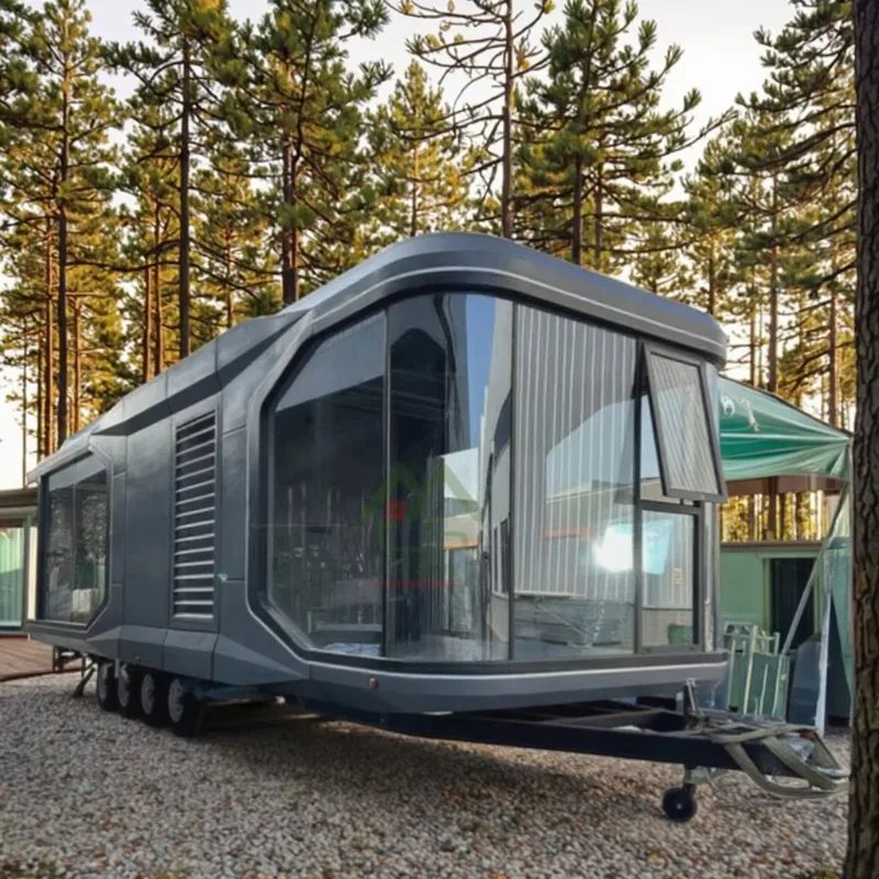 Ville domestiche mobili prefabbricate con struttura in acciaio a spostamento rapido per hotel all'aperto e soccorso di appartamenti