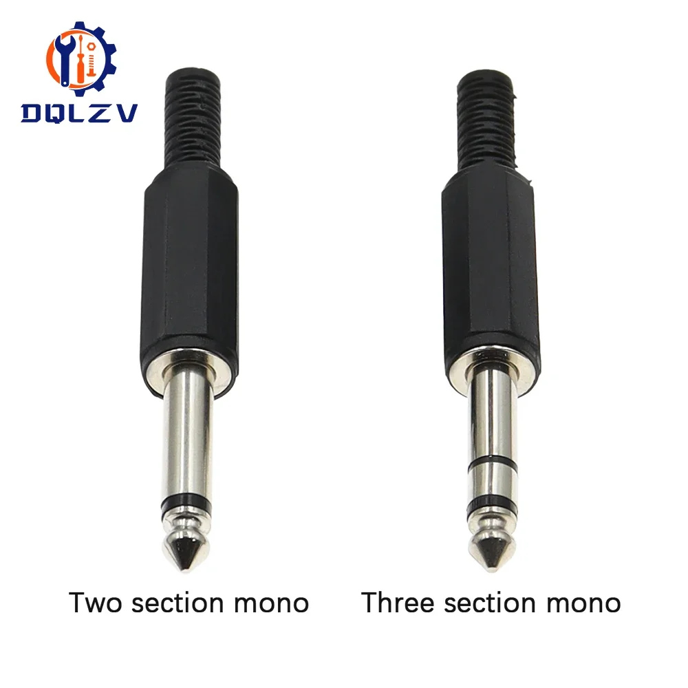 6.3MM Mono/Stereo AUDIO jack plug male connector Welding line HeadPhone stereo 1/4\