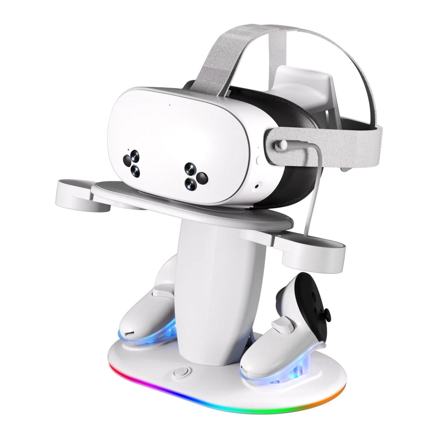 VR Headset Controller Charging Dock for Meta Quest 3S 3 2 VR Display Stand with 2 Rechargeable Batteries Charger Base - Image 6