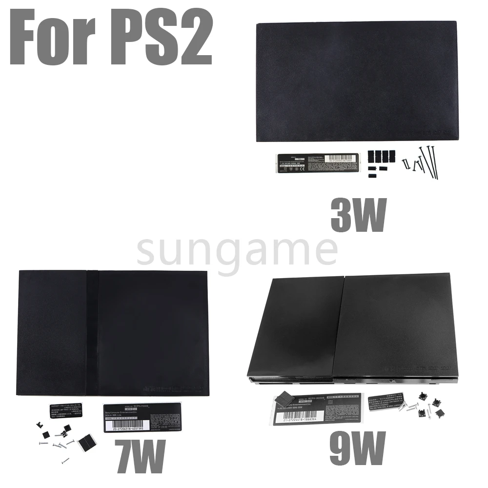 

10sets High Quality Full Housing Shell Case for PS2 3W 30000 7W 70000 9W 90000 Console Cover