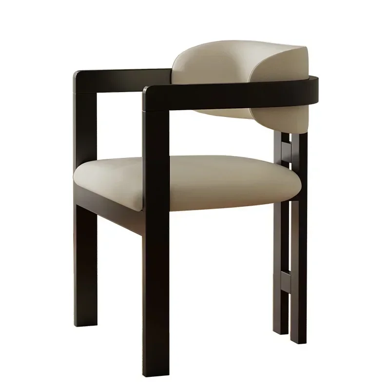 solid wood dining chair New Chinese Tea Club Italian minimalist wood  Ash wood dining