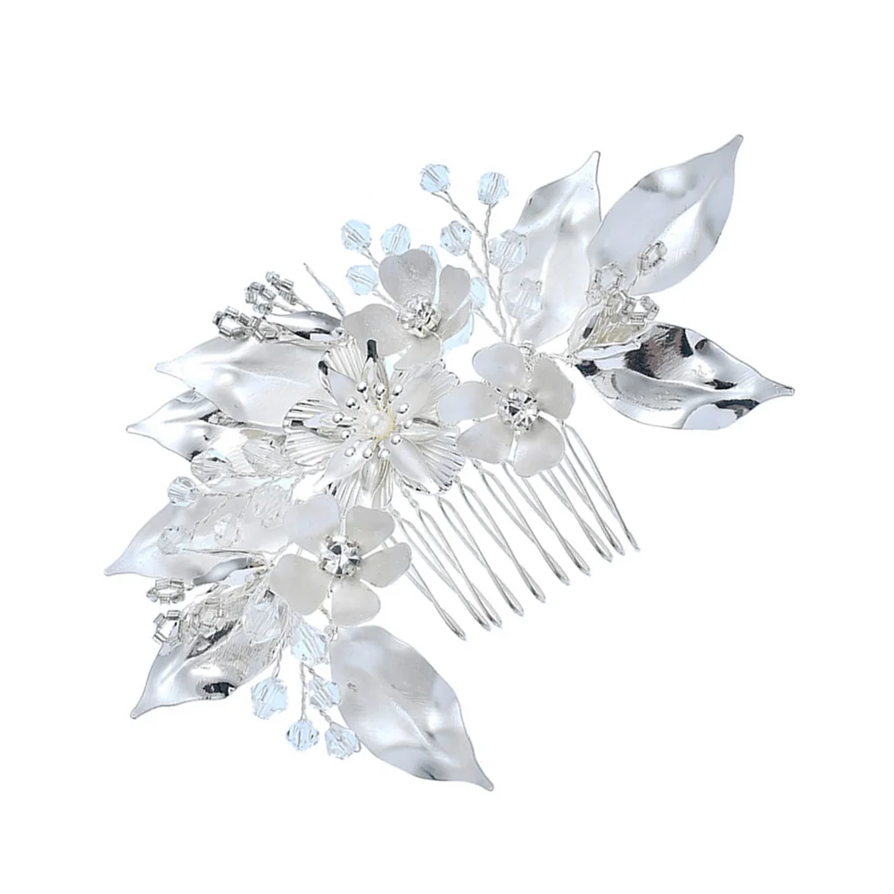 

Wedding Hair Comb French Side Combs Floral Leaf Accessories Bridal Headpiece Flower Bride for