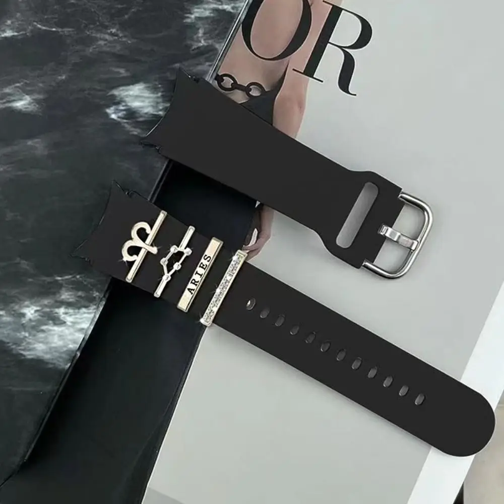 Metal Twelve Constellations Strap Decorative Ring Decorative Tool Fashion Wristbelt Charms for Apple Watch Band