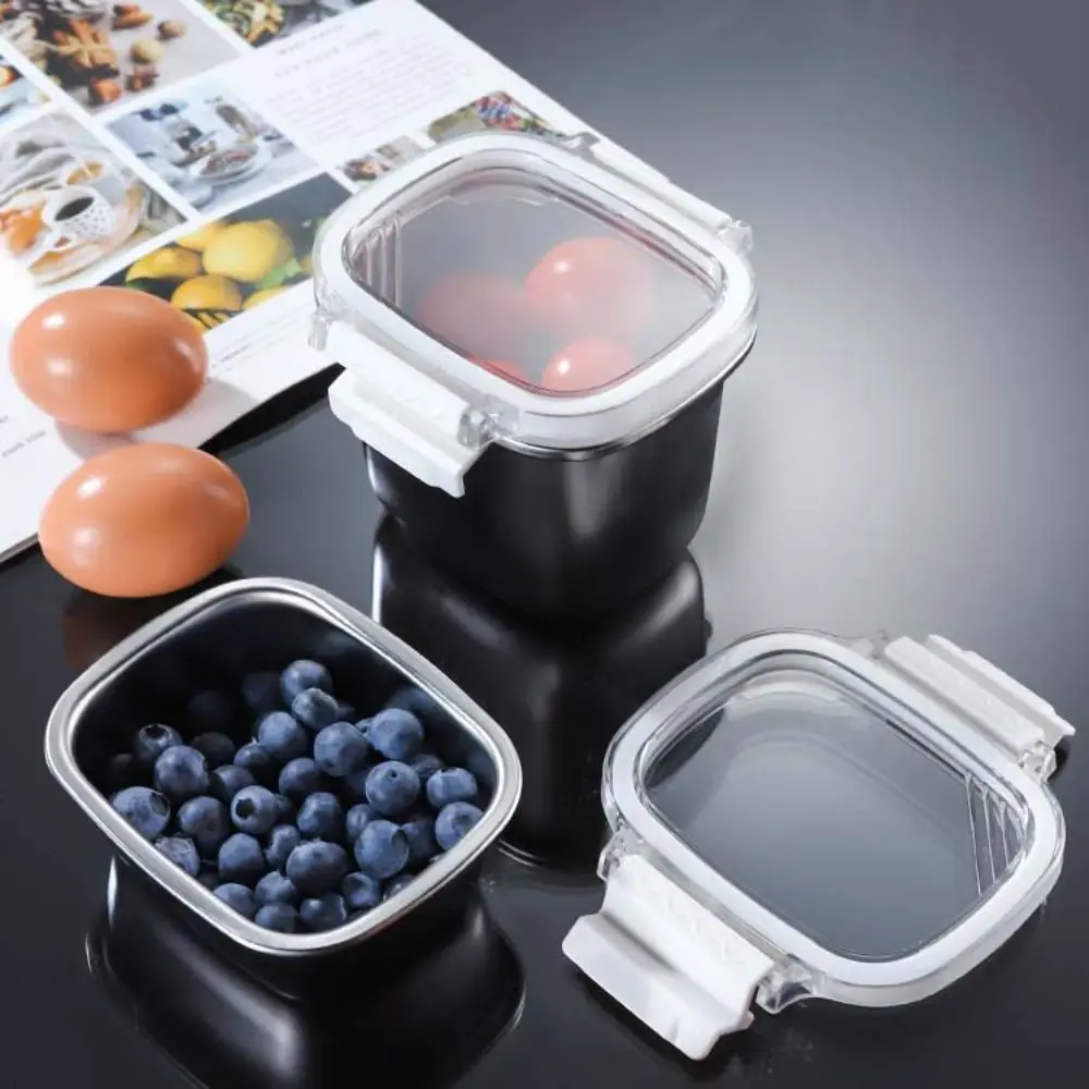 

304 Stainless Steel Food Preservation Box Simple Sealed Lid Food Storage Containers Dishwasher Safe Lunch Box Crisper Box