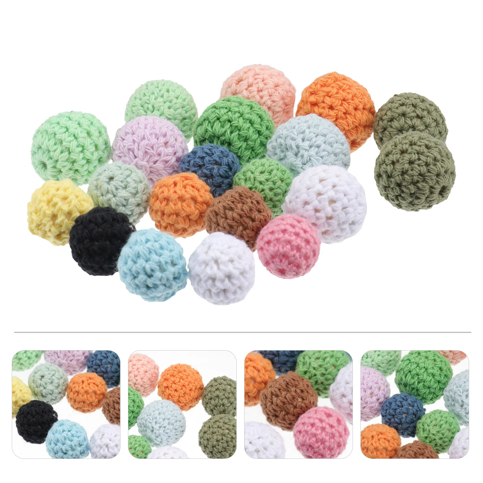 20 قطعة DIY بها بنفسك الكروشيه الحياكة الخرز 16 مللي متر 20 مللي متر خيط القطن المستديرة الكرة ديكور المواد للمجوهرات اليدوية الحرفية حلية رائعة #2