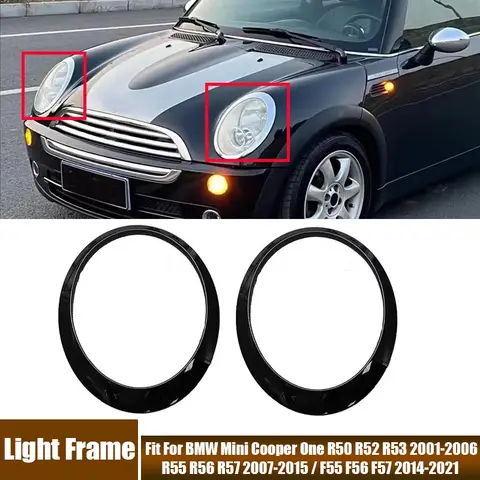 자동차 헤드 라이트 프레임 트림 링 커버 BMW 미니 쿠퍼 R50 R52 R53 2001-2006 63126917835,63126917836 자동차 액세서리