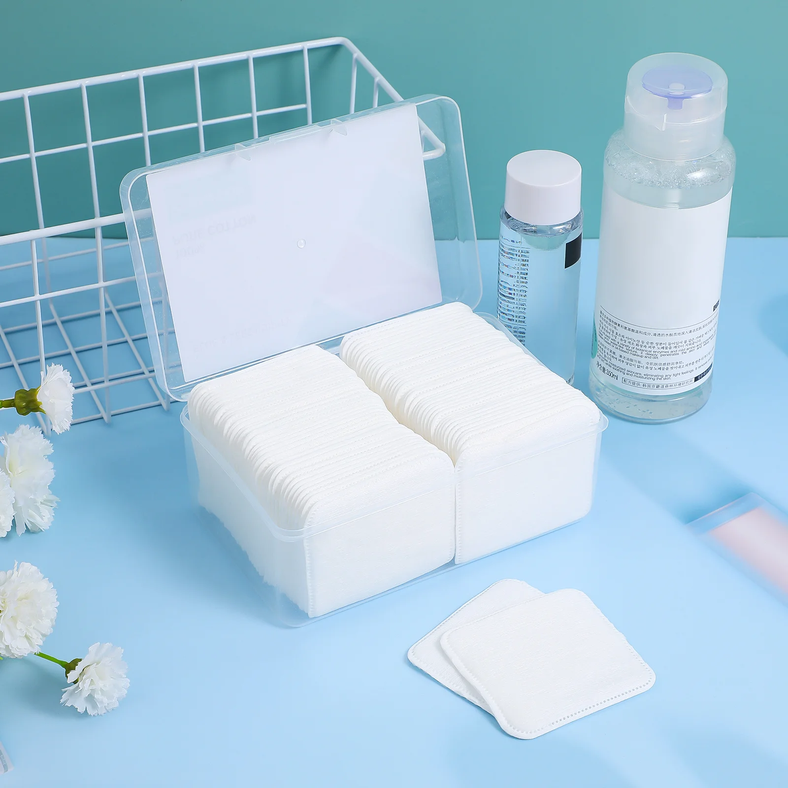 

80 Pcs Face Pads Pads Squares Thickened Soft Disposable For Face Toner Makeup Remover Skincare Facial Cleansing