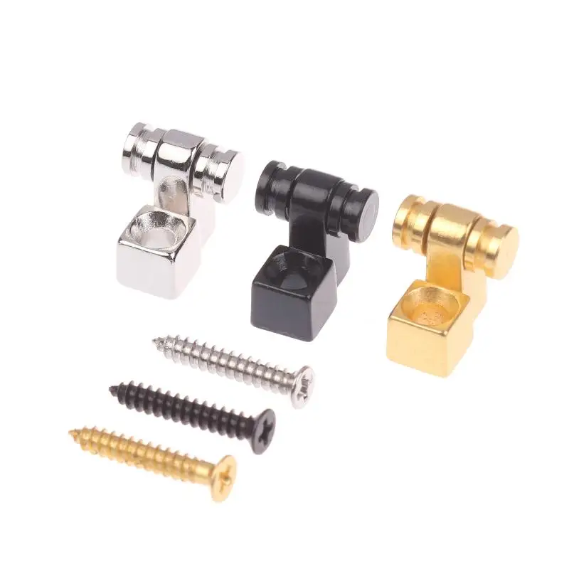 2Pcs Elektrische Gitarre Chrome Roller String Bäume Retainer Montage Baum Guide Silbrig Schwarz Goldene Gitarre DIY Zubehör
