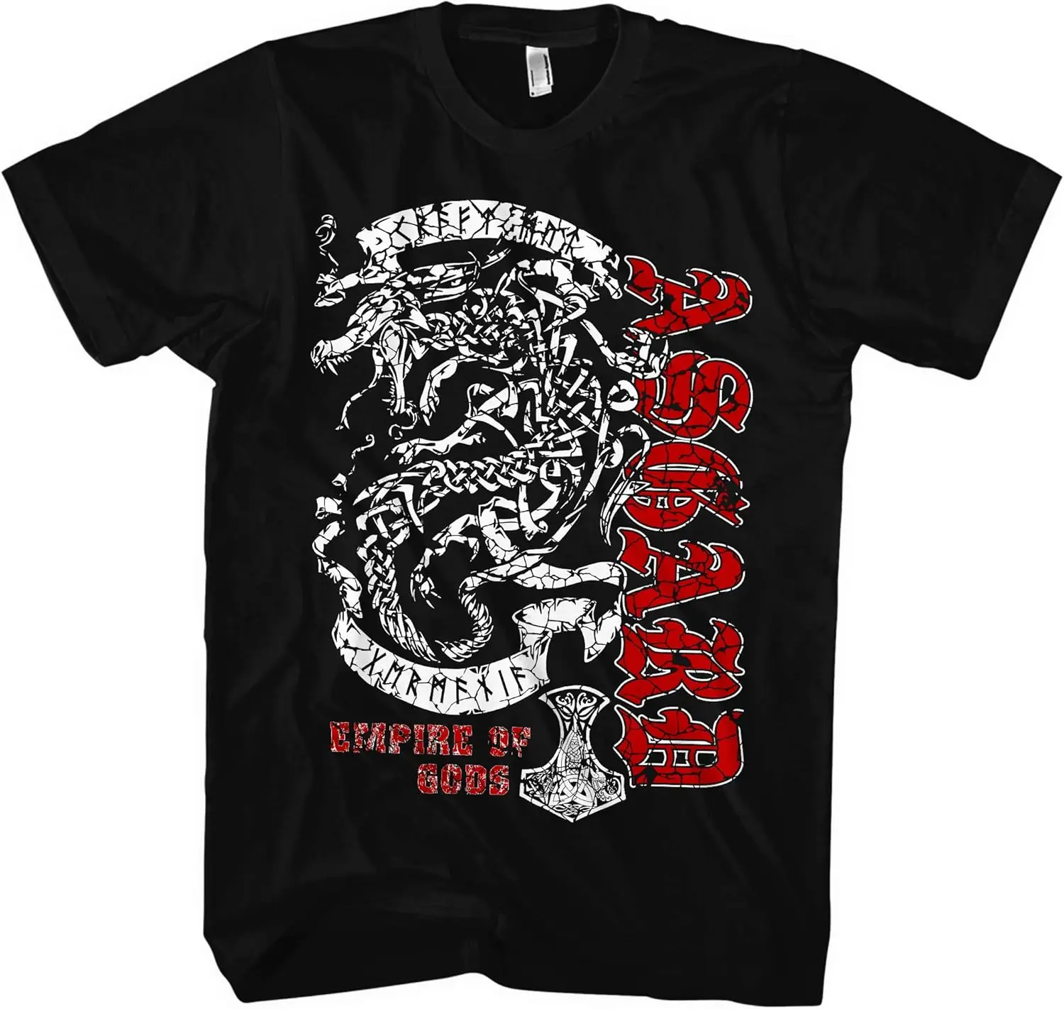 

Empire of Gods Nordic Warrior God Odin Asgard Valhalla T-Shirt 100% Cotton O-Neck Short Sleeve Summer Casual Mens T-shirt