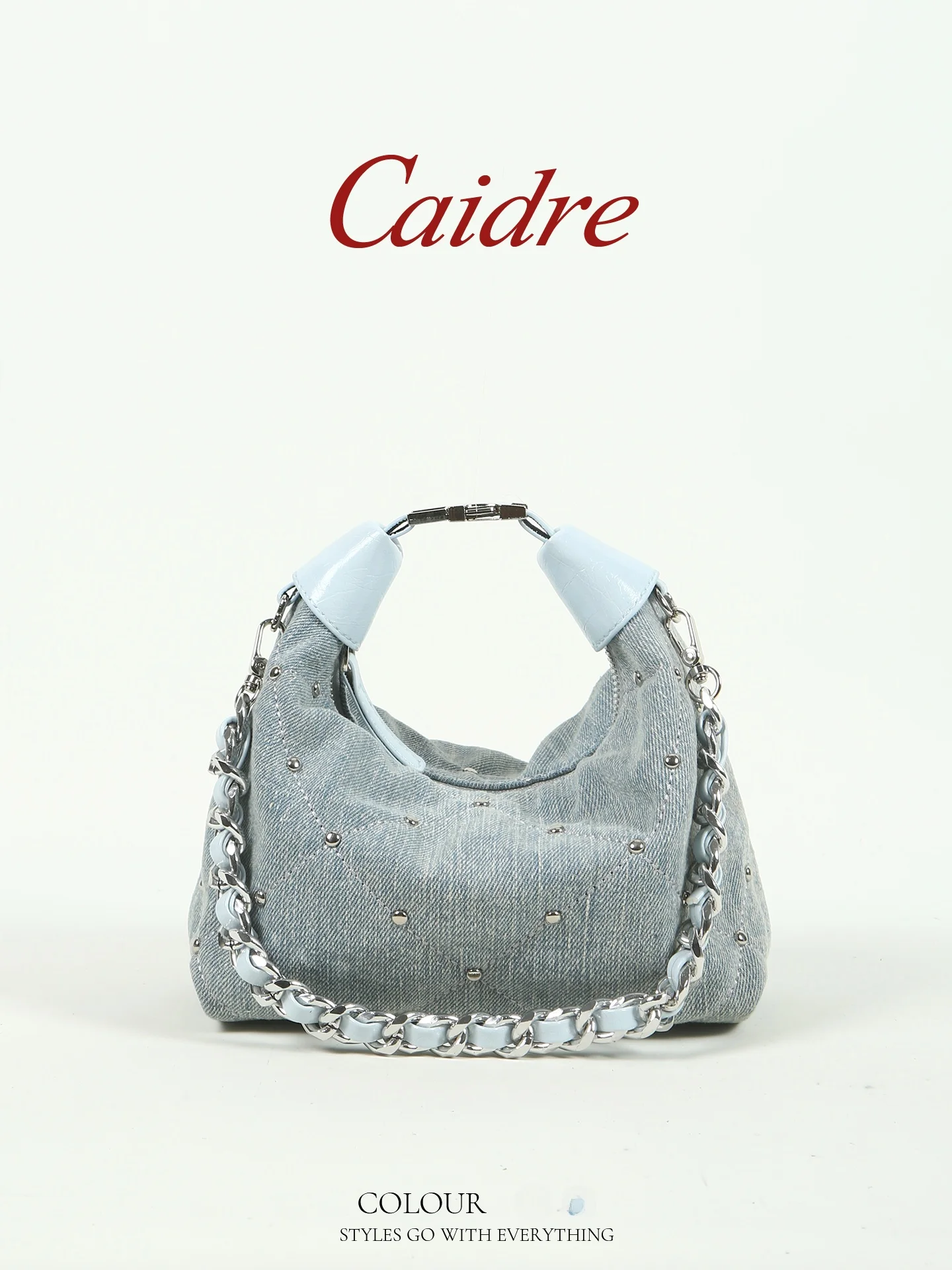 

Caidre Retro Chain Single Shoulder Canvas Crossbody Bag for Commuting And Outings Fashionable Trendy Moon-Shaped Handbag