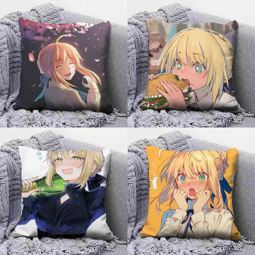 

Saber Artoria Pendragon Fate Grand Order FGO Home Sofa Cushion Covers and Aecorative Custom Pillow Covers