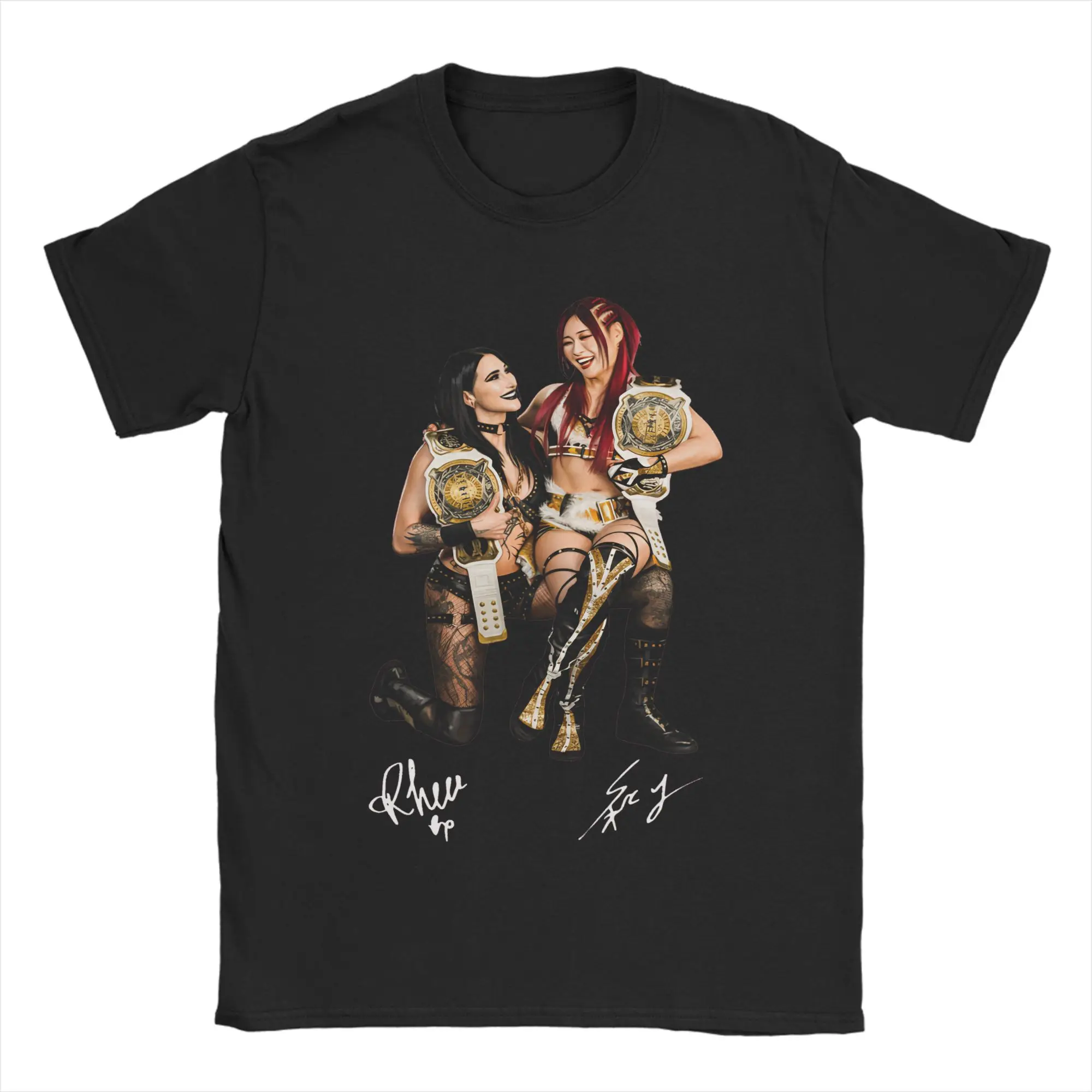 Men Women Graphic Printing Rhea Ripley & Iyo Sky Rhiyo Wrestling   Tee T Shirt Cotton  T-shirts Clothes