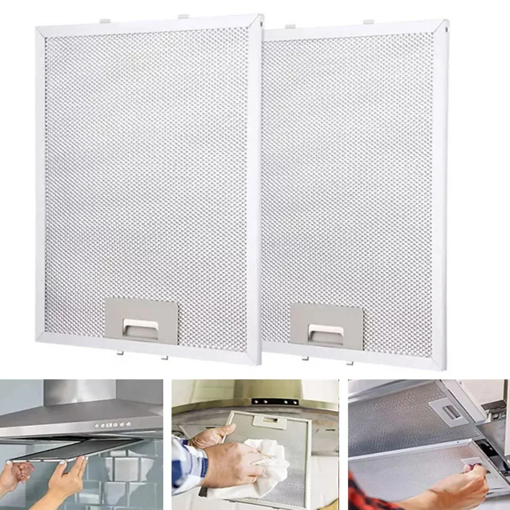2pcs Grease Filter For Range Hood Metal Grease Filter For Range Hoods Kitchen Extractor Washable Grease Filter Improved