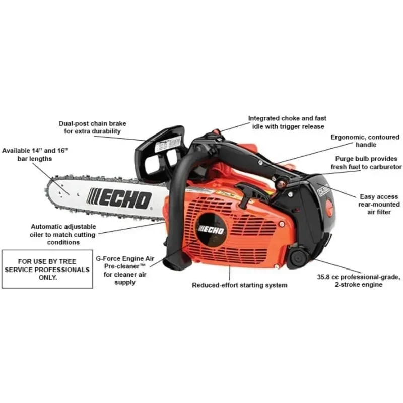 Echo CS-355T-14 Chain Saw, Gas, 14 in. Bar, 35.8CC