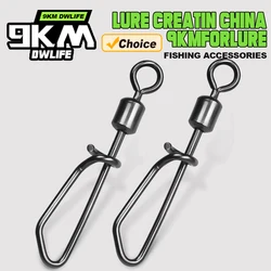 Fishing Swivels Snap 25~100Pcs Stainless Steel Snap Fishing Rolling Swivels Saltwater Fishing Coastlock Snap Connector Tackles