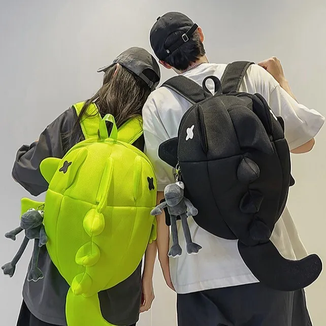 Creative Cartoon Korean Style Trendy Dinosaur Monster Backpack for Boys and Girls Shark Student
